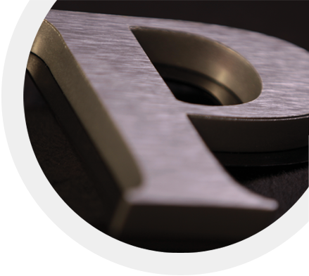 An example of dimensional letters and logos