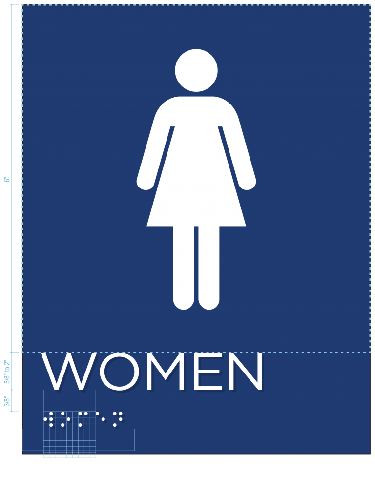 Additional details to restroom ADA signs